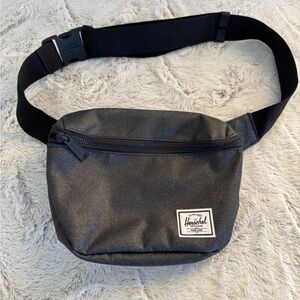 Herschel Supply Company Black Sparkle Belt Bag with Adjustable Strap Fanny Pack